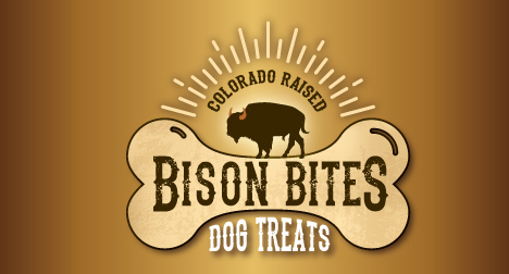Bison Bites Dog Treats logo design
