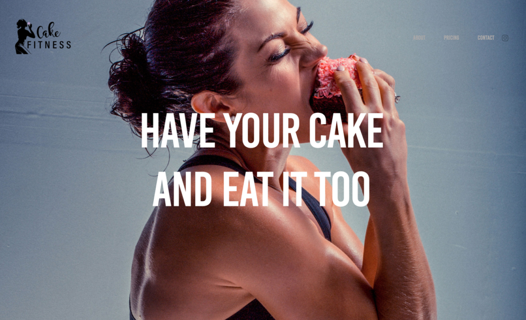 Cake Fitness website design