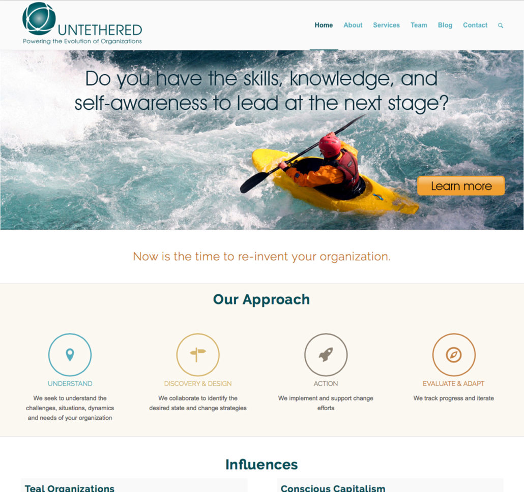Untethered Consulting website design